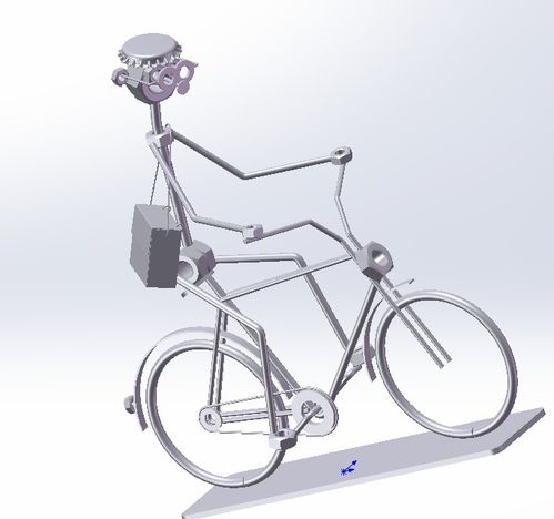 金屬自行車工藝品設(shè)計下載 2.57 mb,rar格式 三維模型